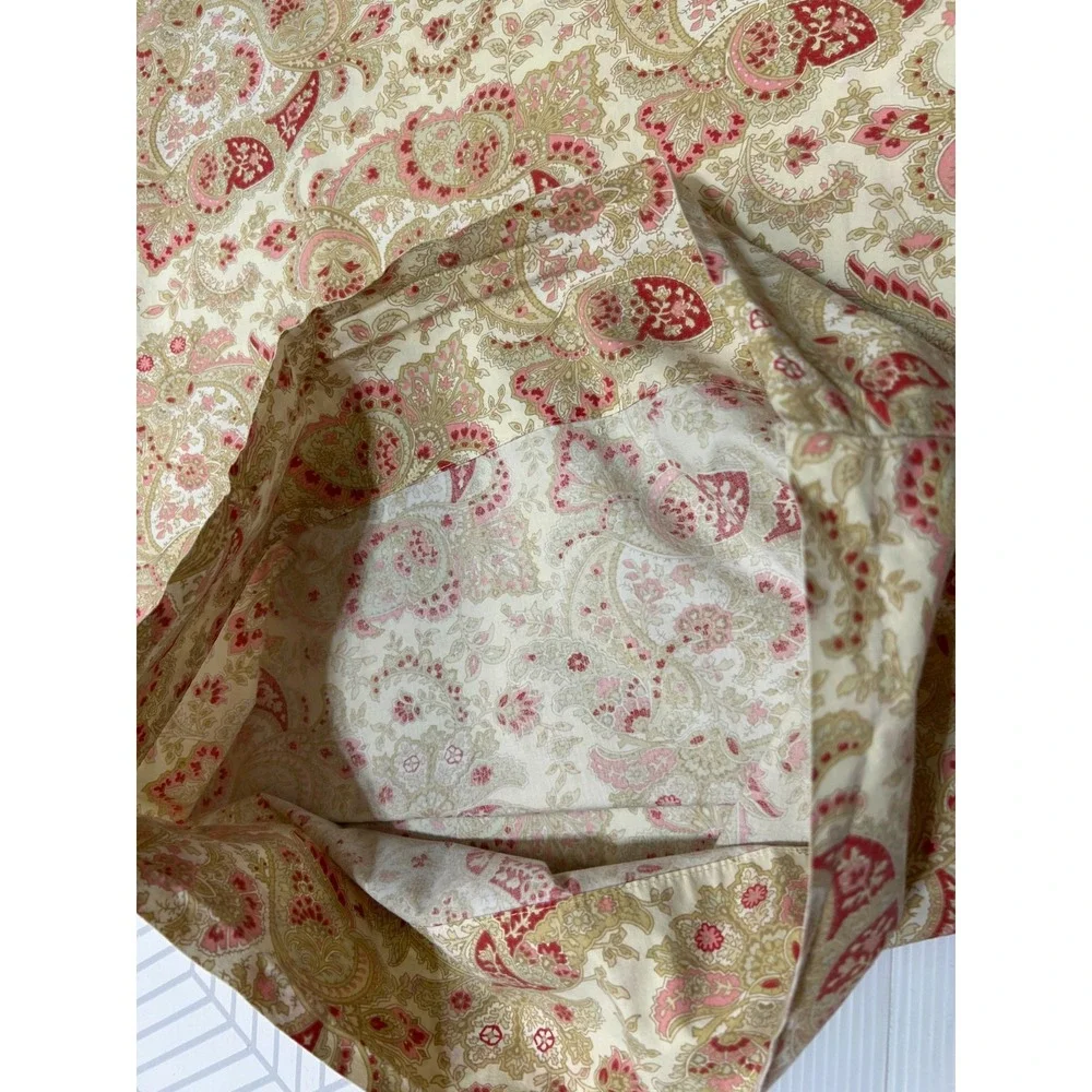 Pottery Barn Rare Paisley 2 Pillowcases Flat Sheet 100X80 Queen Full Fall
